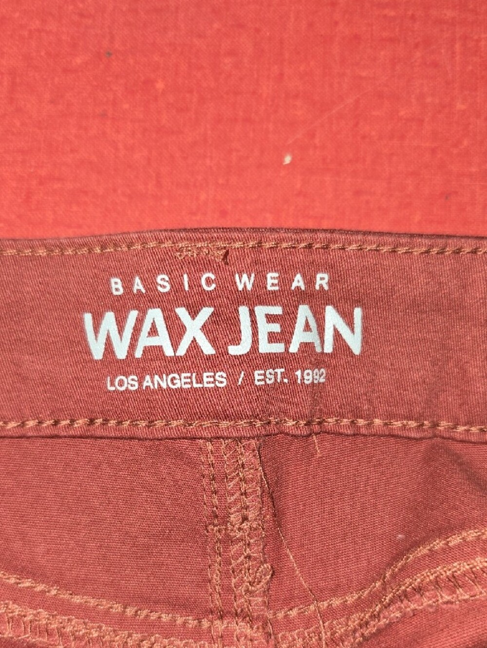 Basic Editions Skinny Roll Up Stretch Jeans in Burgundy Womens Size 18 NWT - Picture 9 of 15